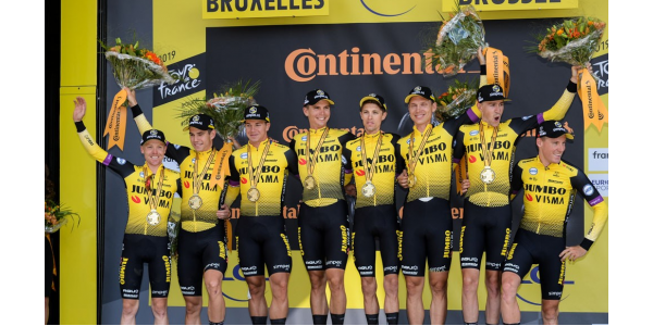 Team Jumbo-Visma gennemsnitlige hastighed foran mange hold